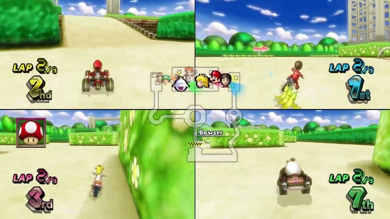 Mario Kart Wii ✦ 4 Players #692 (3 Tracks) 150cc