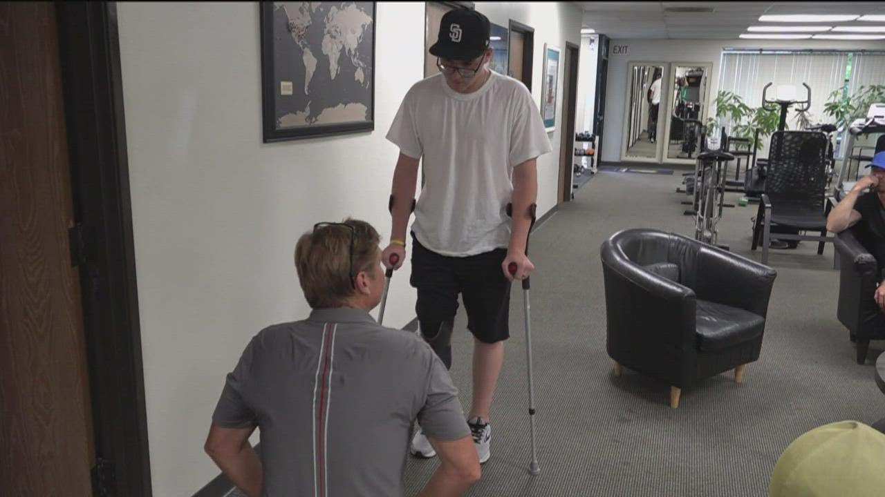 Ukrainian teen who lost a leg during the war is in San Diego for prosthetic care