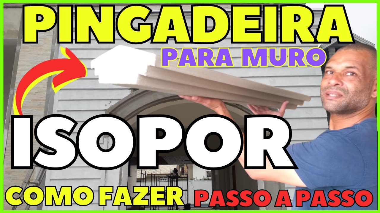Como Fazer Pingadeira  De Isopor rufo Para Muro Com acabamento de cimento a construção PASSO A PASSO