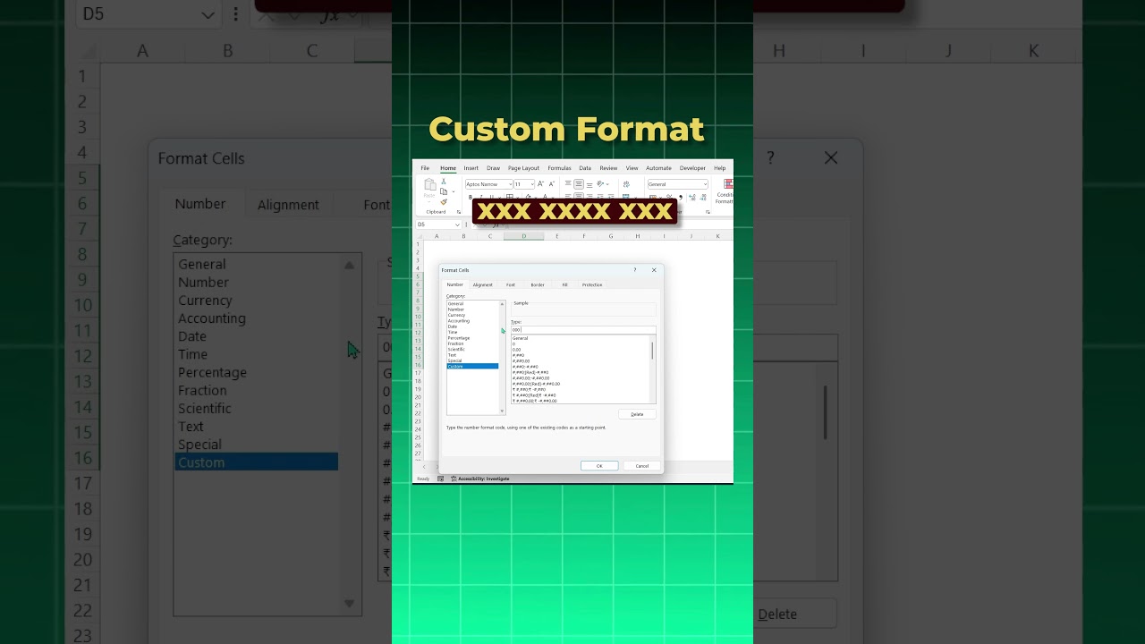 Excel Custom Format Explained: Phone Numbers, IDs & More