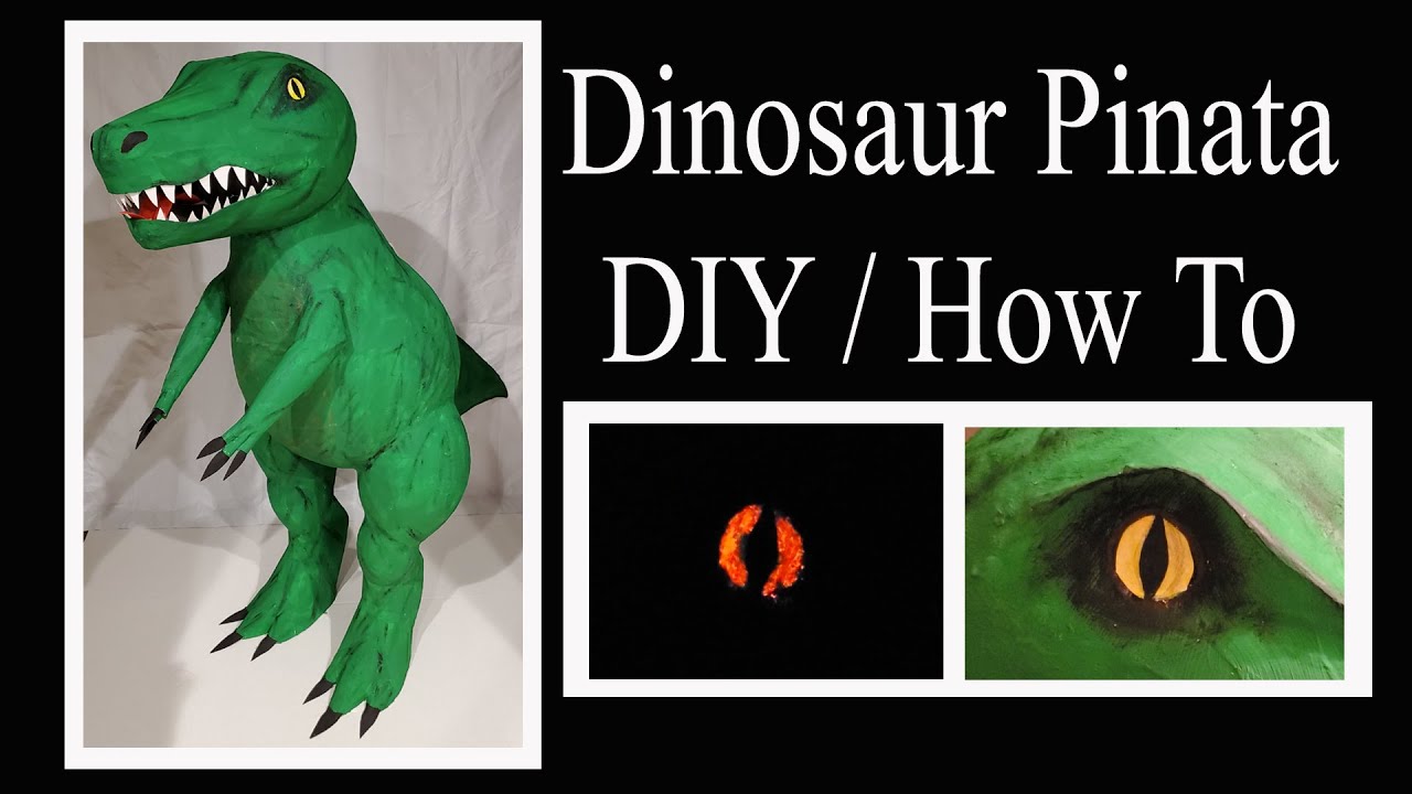 Dinosaur Pinata - How to make a dinosaur piñata - DIY - How to make a pinata - Jurrasic - Reptile