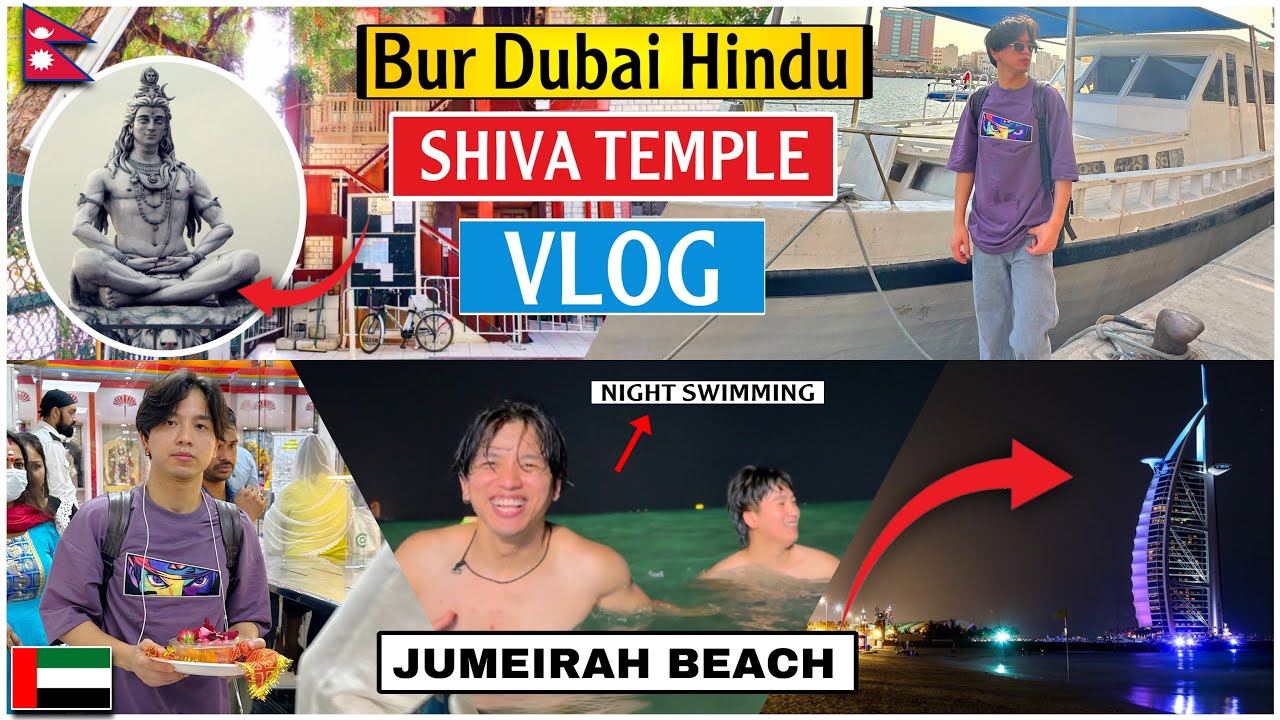 SHIVA TEMPLE😱IN DUBAI 🇦🇪  DXB VLOG | PART TWO | JUMEIRAH BEACH | हाम्रो घुमघाम | NEPALI VLOG🇳🇵