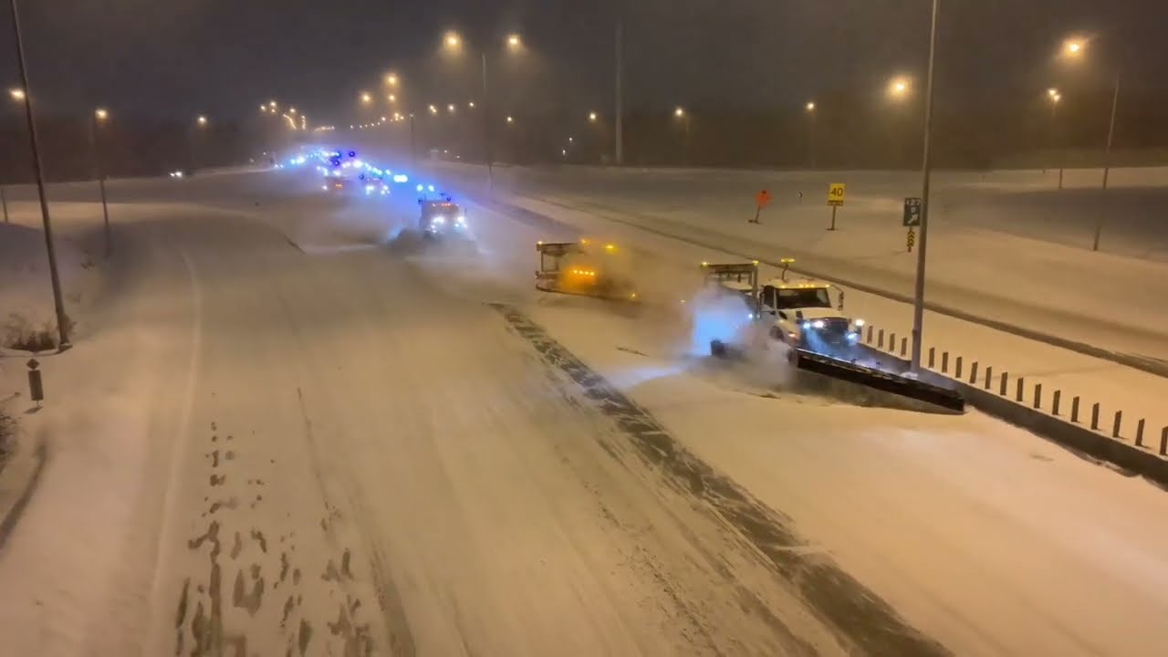 Highway plowing echelon