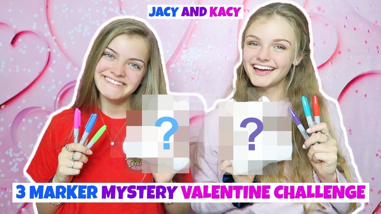 3 Marker Mystery Valentine Challenge ~ Jacy and Kacy