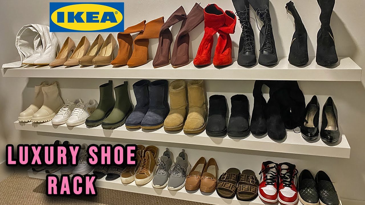 SHOE RACK ON A BUDGET 😍( Redesigning my shoe rack & closet)