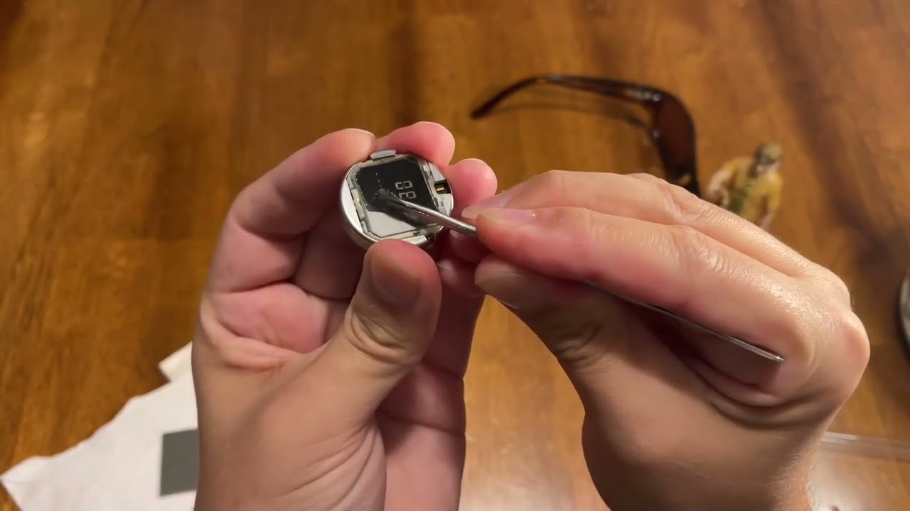 Modifying a digital watch to negative display
