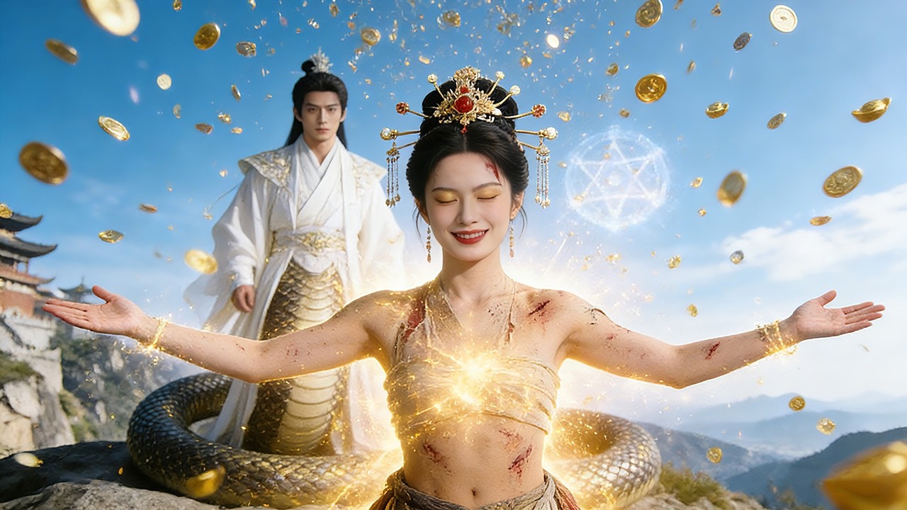 Réincarnée, la femme possède désormais des richesses infinies... et un Prince Serpent à ses côtés.