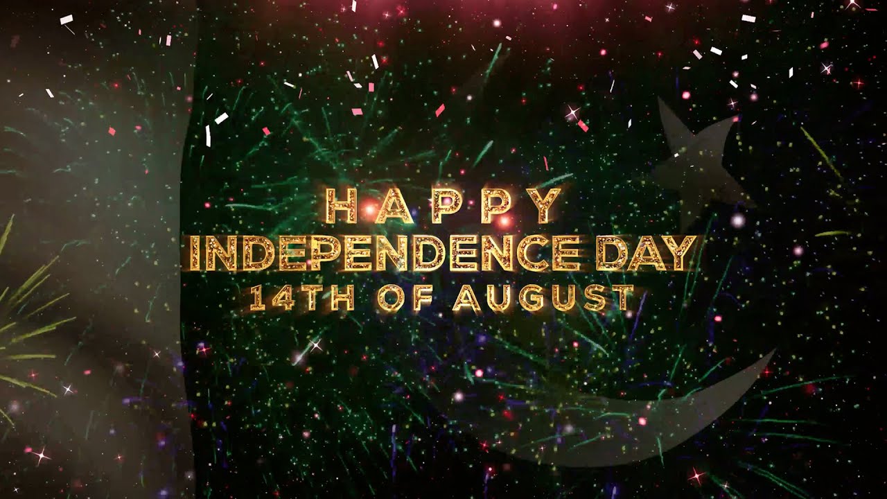Happy Independence Day Pakistan | 14 August Celebration Background with Fireworks and Sound Effect