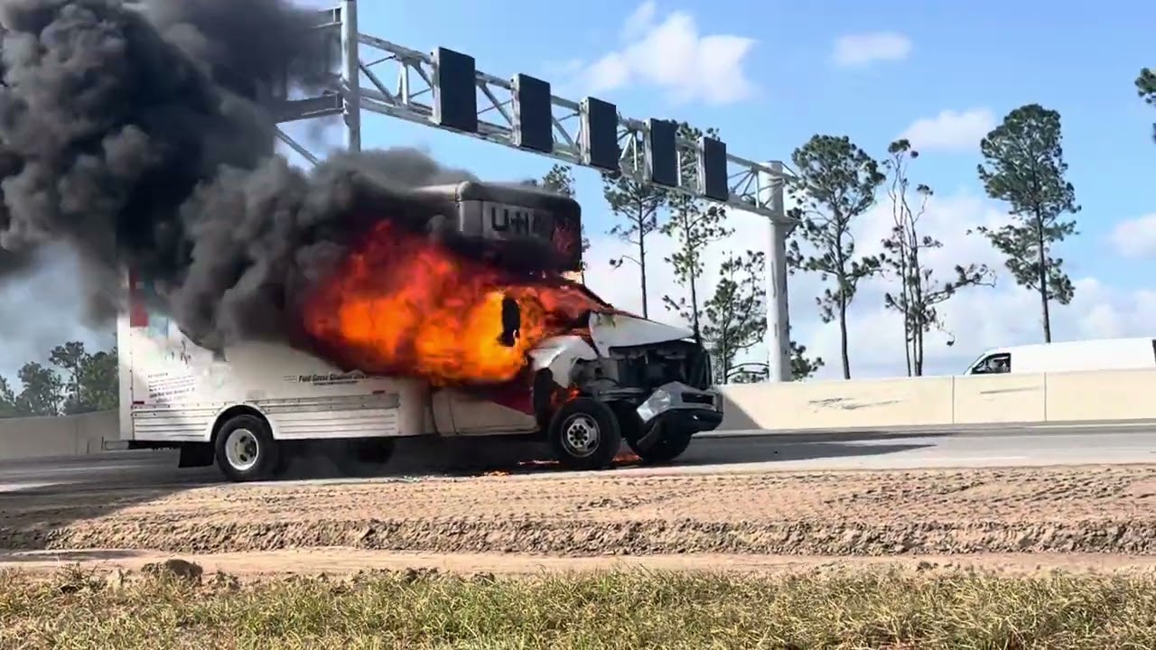 Uhaul on fire