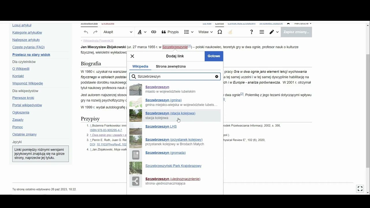 Tutorial: wstawianie link&oacute;w wewnętrznych - Wikipedia