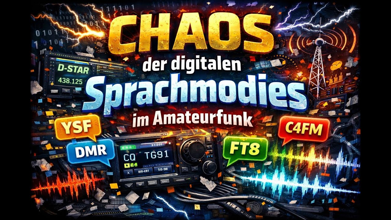 CHAOS der digitalen Sprachmodies im Amateurfunk #dmr #dstar #c4fm #sdr #tetra #nxdn #antenne #freeDV