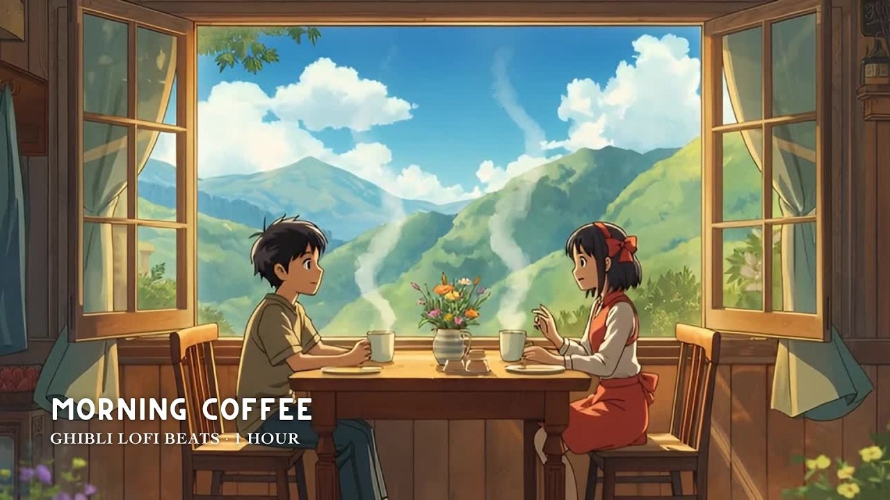 Morning Coffee & Ghibli Piano ☕ Happy Lofi Beats to Start Your Day