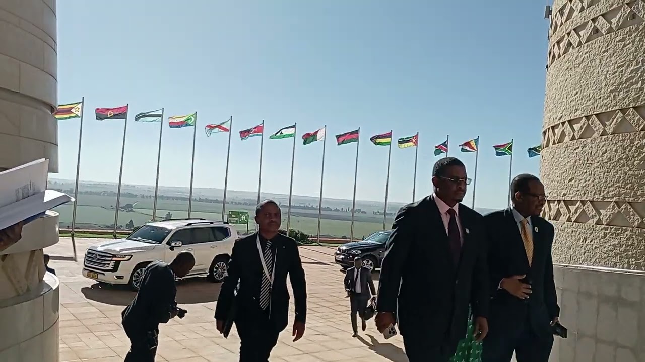 Namibian delegation jet in @ the SADC Council of Ministers Harare Zimbabwe