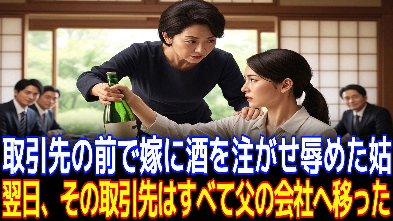 取引先の前で嫁に酒を注がせ辱めた姑, 翌日、その取引先はすべて父の会社へ移った