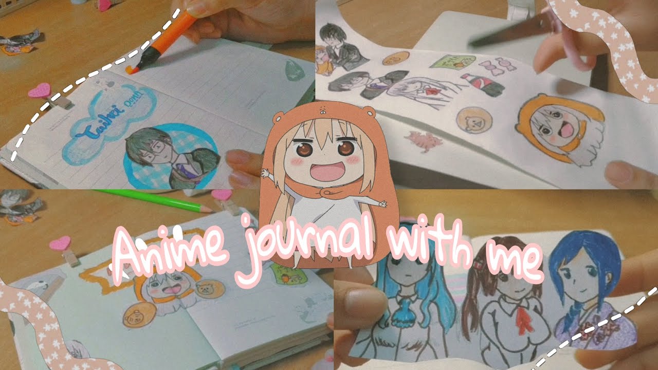 How to kpop/anime journal + mini chill  journal with me Umaru chan ✨