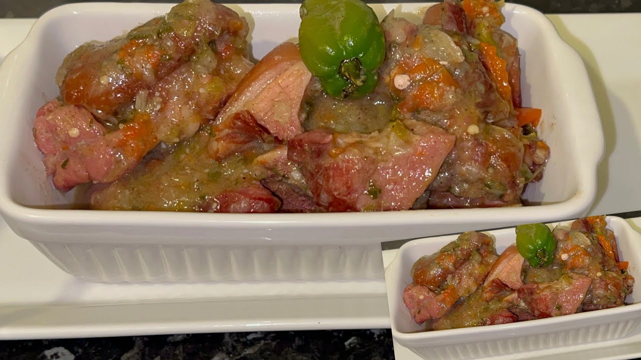 source blanche recette congolais porc fum&eacute; / NGULU
