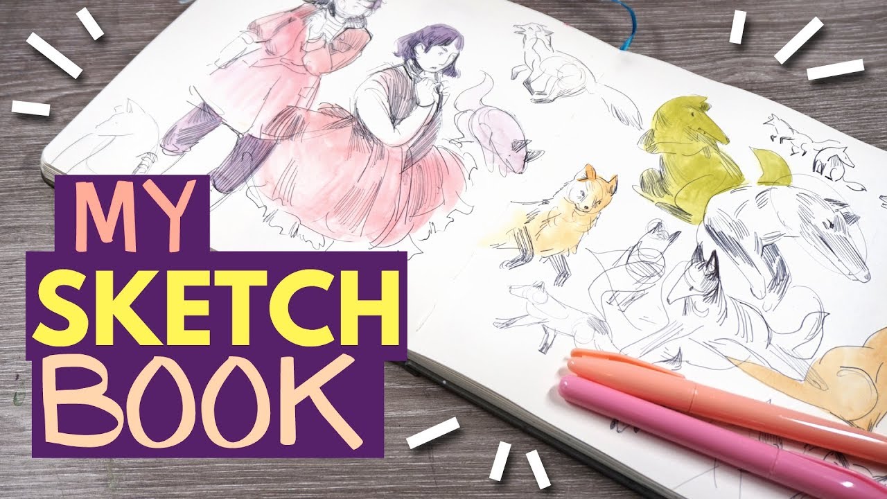 My Finished Sketchbook Tour 2019! - illo Sketchbook Flipthrough