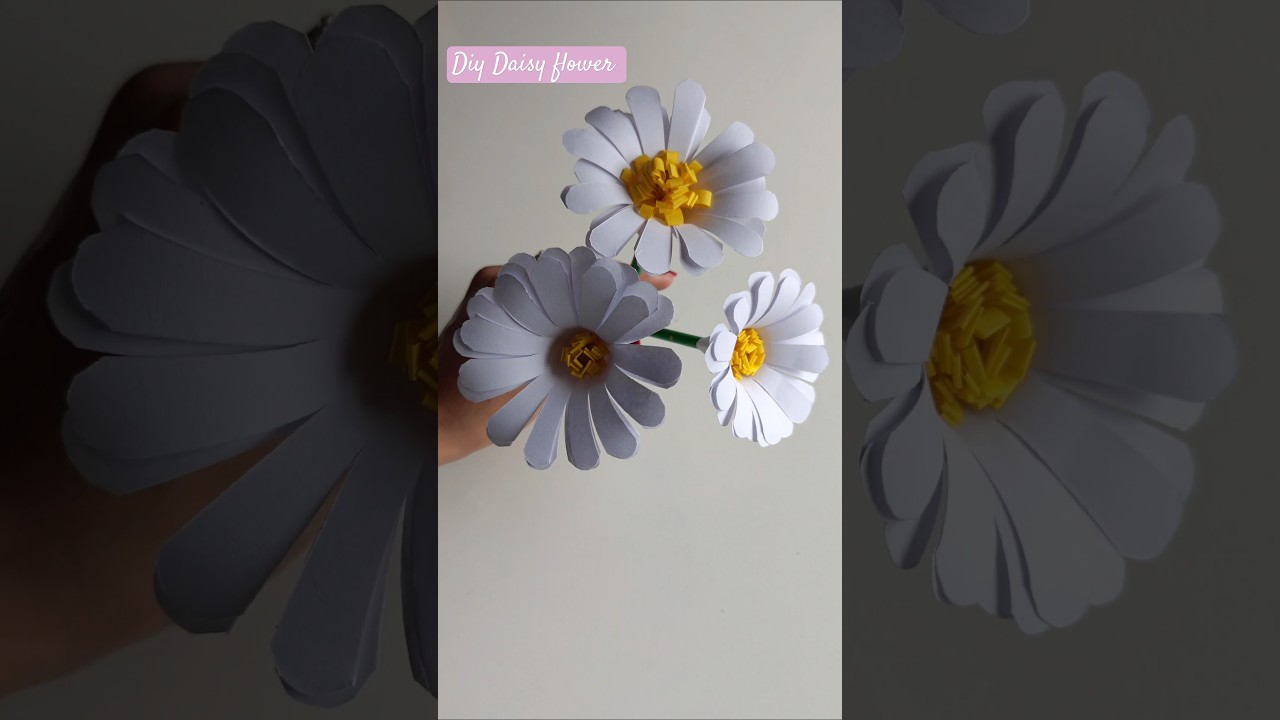 EASY Daisy Paper Flowers 💥 DIY Paper Craft 💥 #shorts