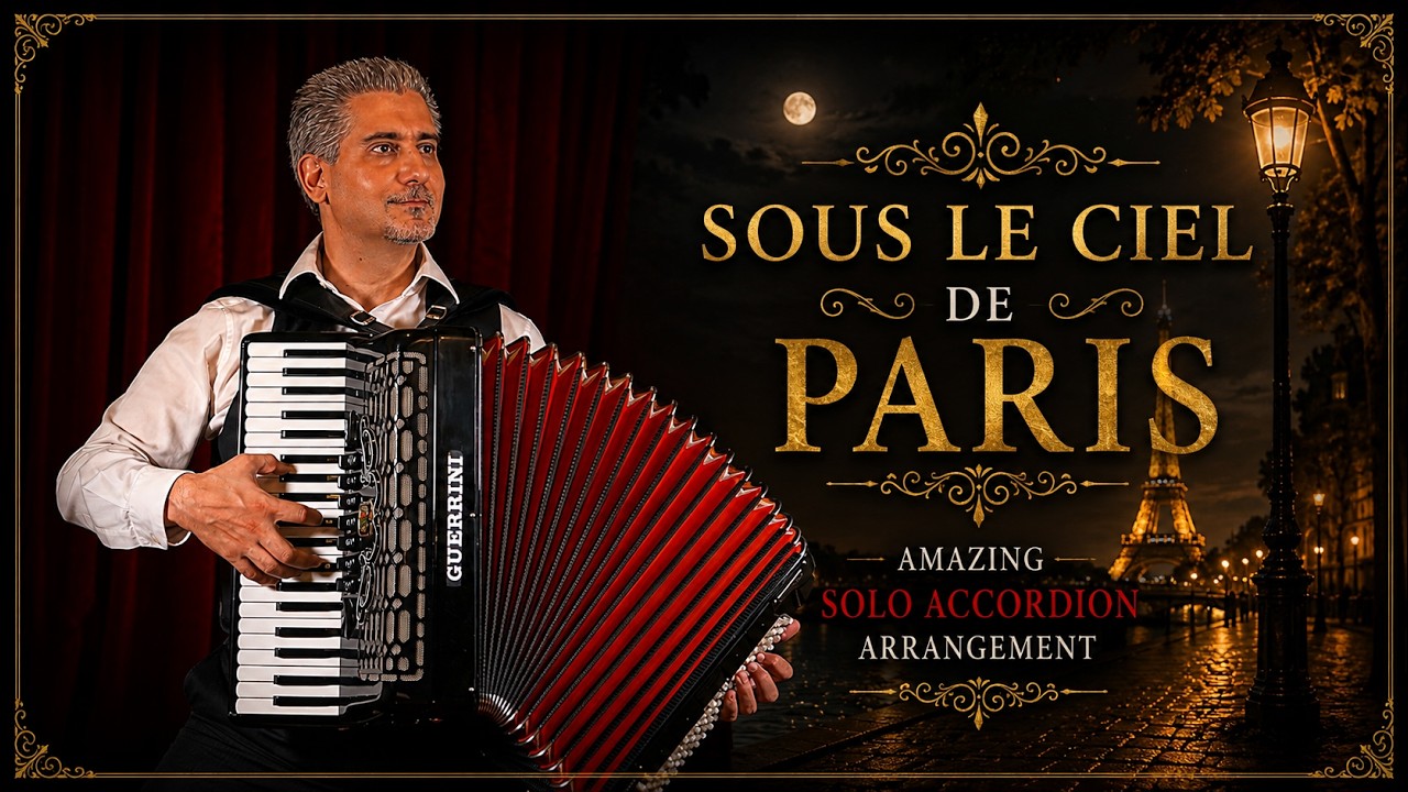 Sous le Ciel de Paris - Amazing solo accordion arrangement