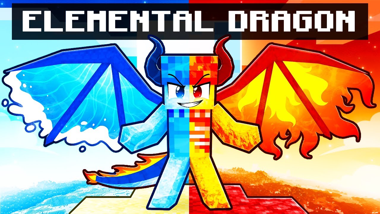Playing as an ELEMENTAL DRAGON in Minecraft!