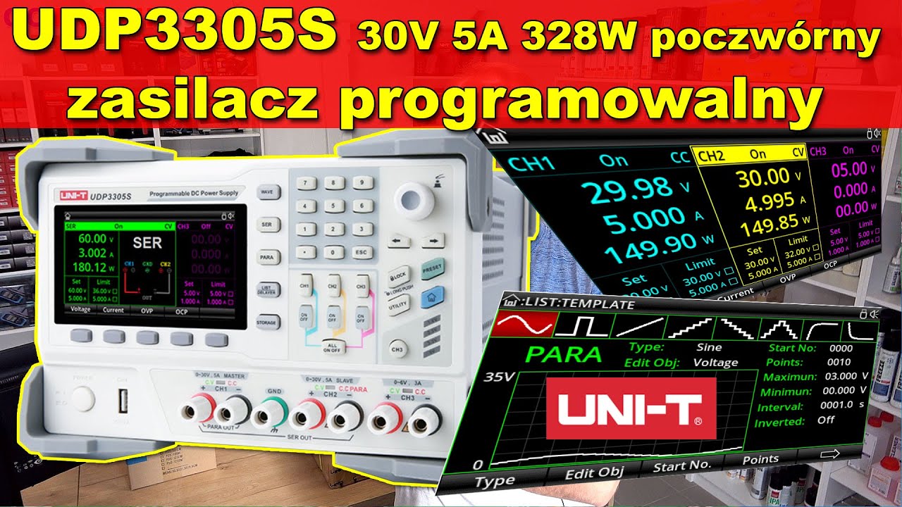 UDP3305S-E programowalny zasilacz wielokanałowy Uni-t zasilacz laboratoryjny liniowy cz.1