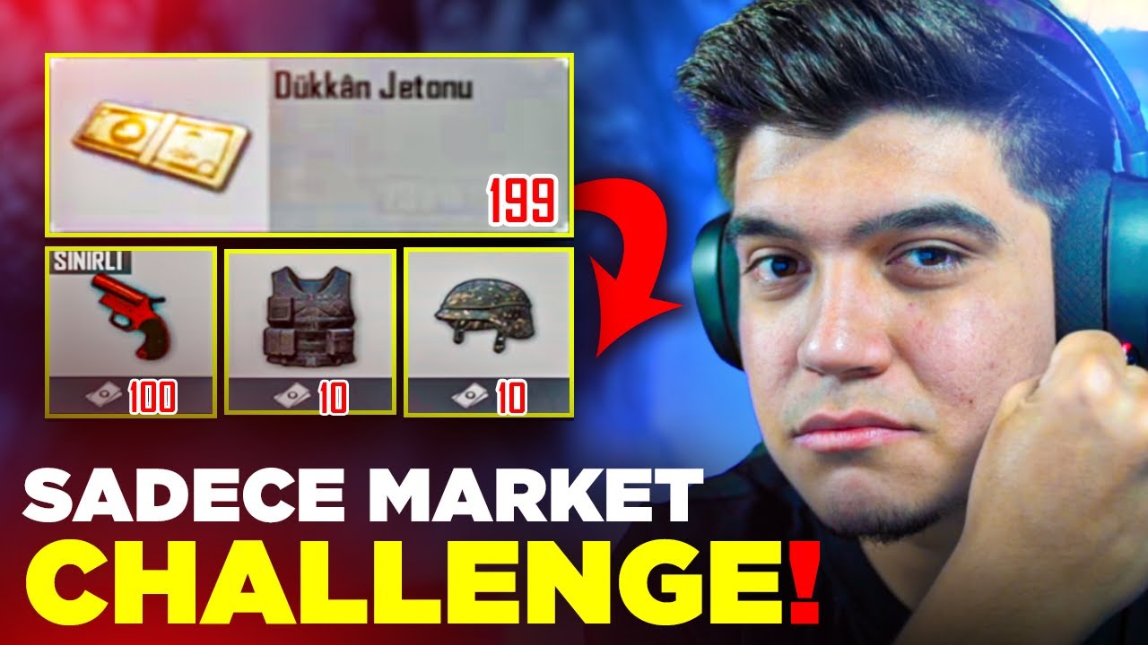 SADECE MARKET JETONU KULLANARAK WİN ALMAK!! | PUBG Mobile