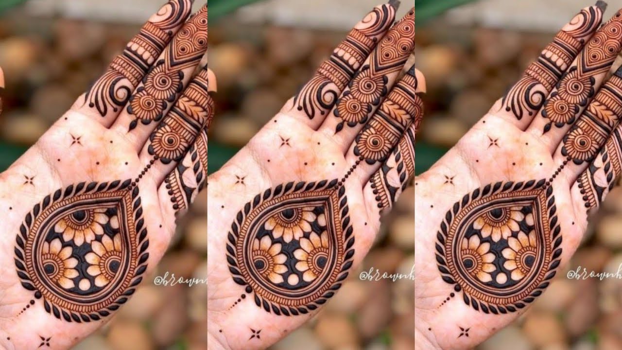 Beautiful mehndi design front hand mehndi design simple mehndi design @heenabyshana 