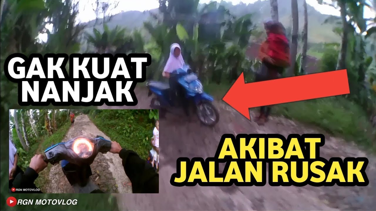 Motor si cewe ini gk kuat nanjak | Dede gemes | motovlog cikidang