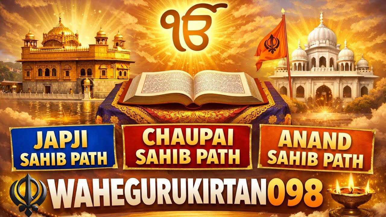 Nitnem Sahib Path | Japji Sahib, Chaupai Sahib & Anand Sahib | Daily Gurbani ਨਿਤਨੇਮ ਸਾਹਿਬ पाठ