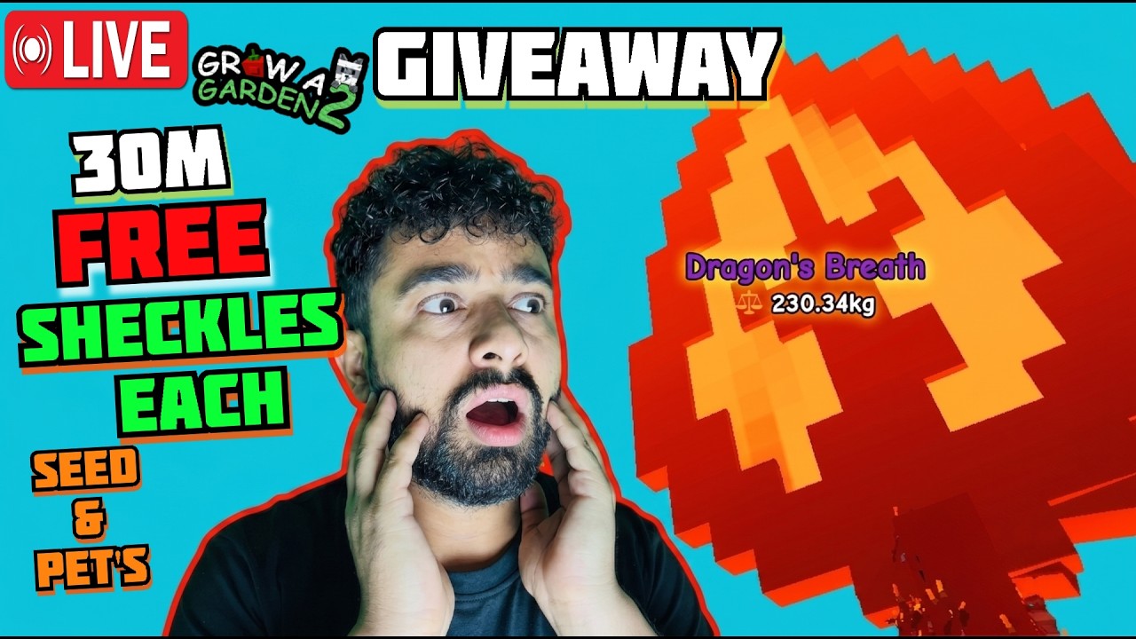 🔴LIVE | GROW A GARDEN 2 GIVEAWAY | Gifting Dragon Breath SEED & 30M SHECKLES Each