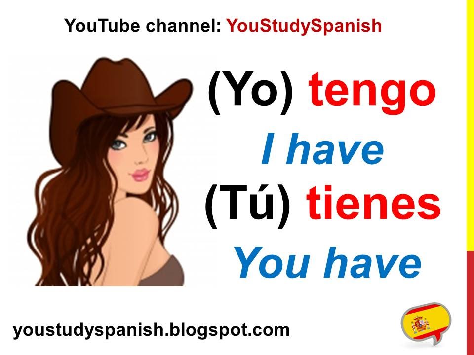 Spanish Lesson 20 - Conjugate TENER (To HAVE) Spanish Verb TENER conjugation Present tense
