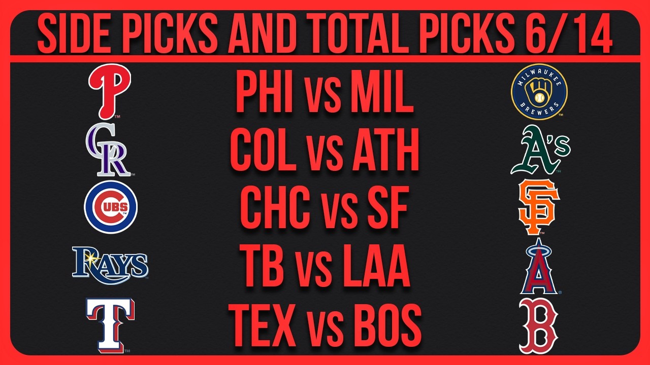 MLB Picks Today | Best Bets & Predictions Sunday 6/14/26