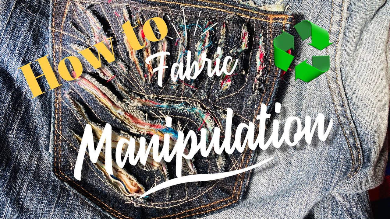 ♻️ textile art fabric manipulation  / slashing reuse scraps & denim PROCESS VIDEO
