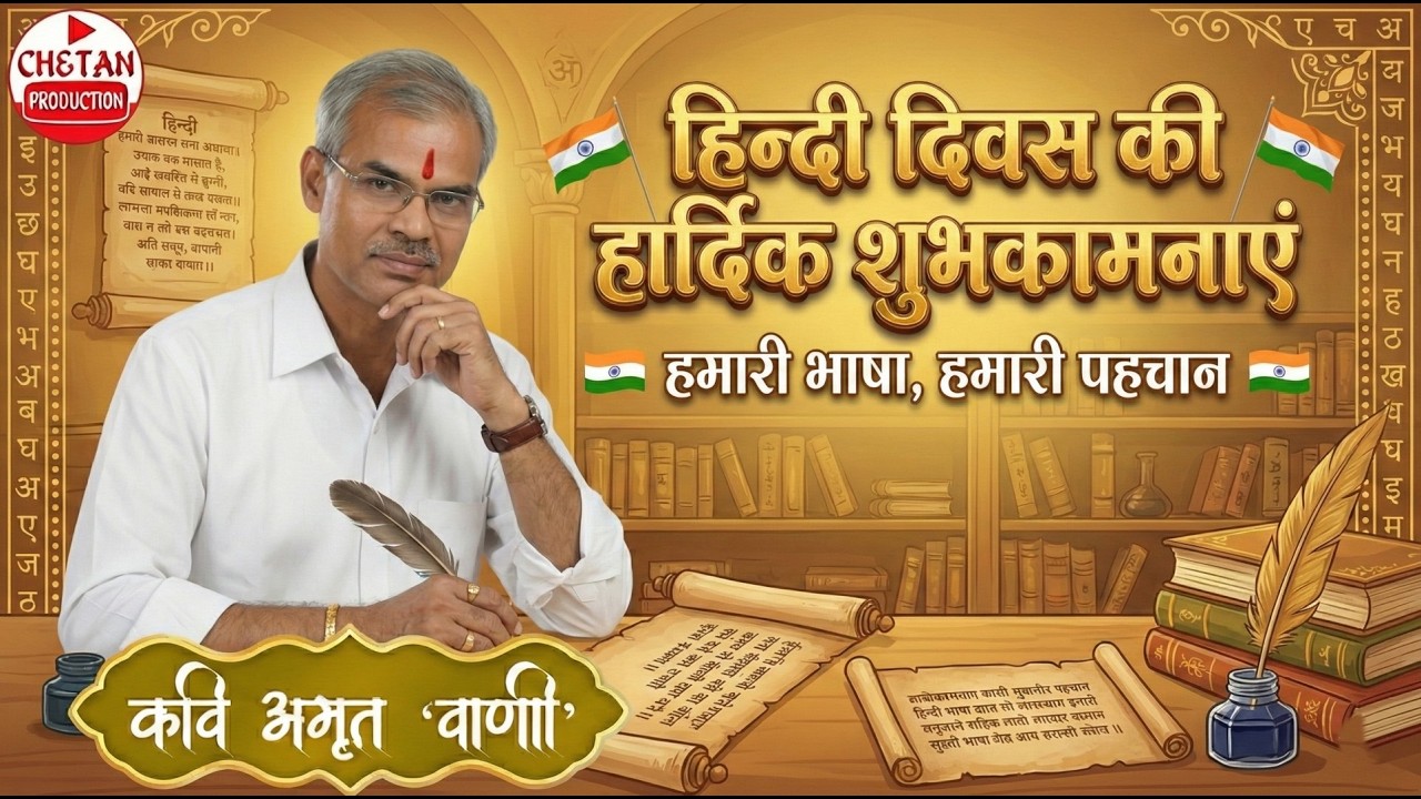 हिंदी ही हिंदुस्तान की पहचान || कवि अमृत ‘वाणी’ || #HindiPride #HindiDiwas