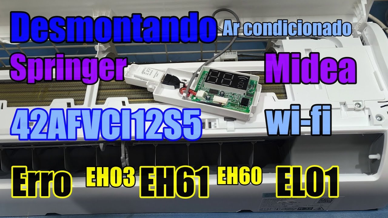 Desmontando passo a passo ar condicionado Springer midea inverter 42afvci12s5 - @Desmontear - Dicas e peças de ar condicionado