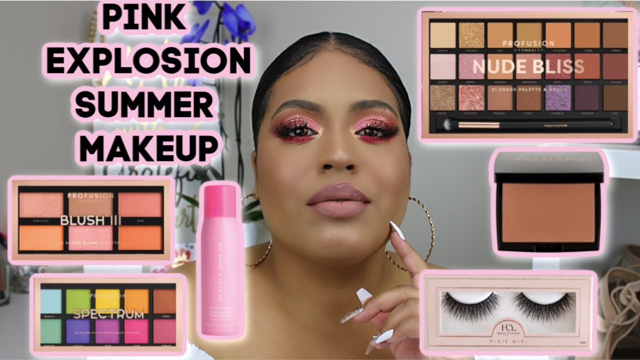 PROFUSION NUDE BLISS PALETTE MAKEUP TUTORIAL | PINK EXPLOSION SUMMER MAKEUP