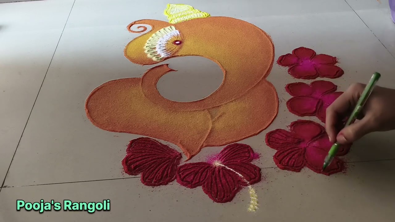 Ganesh Chaturthi Special Rangoli 🌺