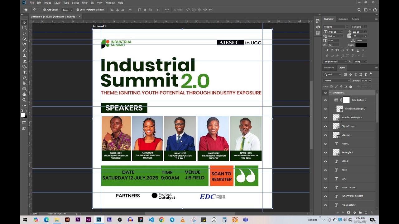 How to create professional event flyer in photoshop  |  #photoshoptutorial #photoshoptraining