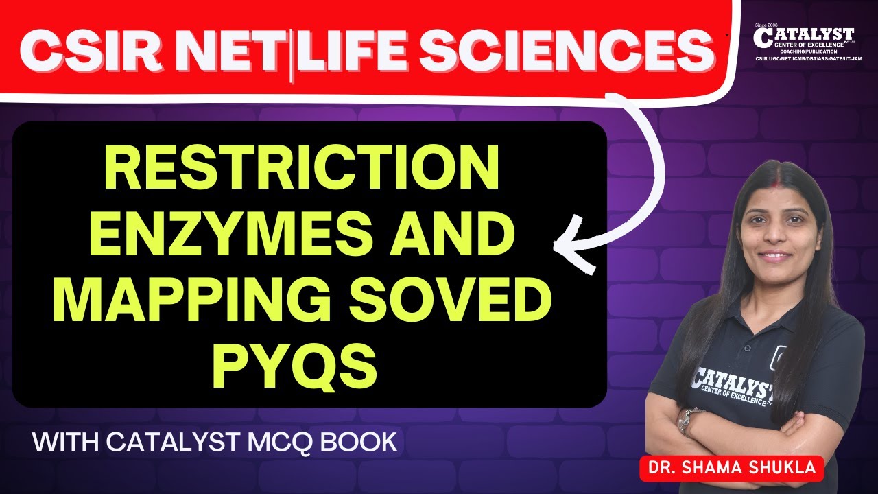 Restriction Mapping solved PYQs|CSIR NET Life sciences | CATALYST MCQ Practice book