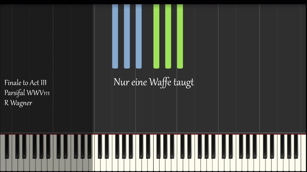 Finale to Act III - Parsifal WWV111 - R Wagner - Synthesia Piano Tutorial