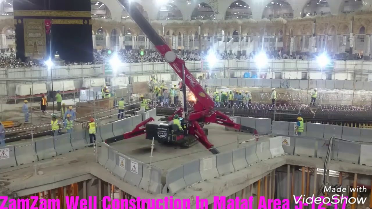ZamZam Well Construction In Mataf Area #MAKKAH #HARAM #RIDAA