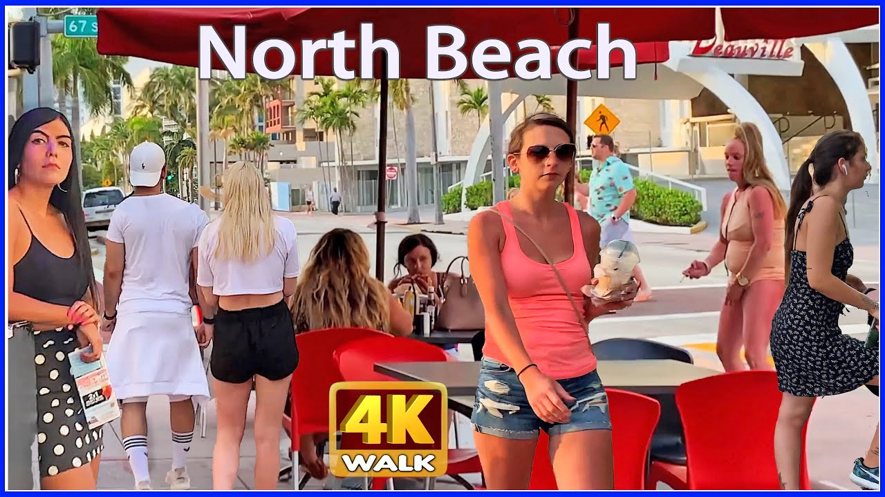 【4K】WALK North Beach Miami Collins Avenue FLORIDA USA travel