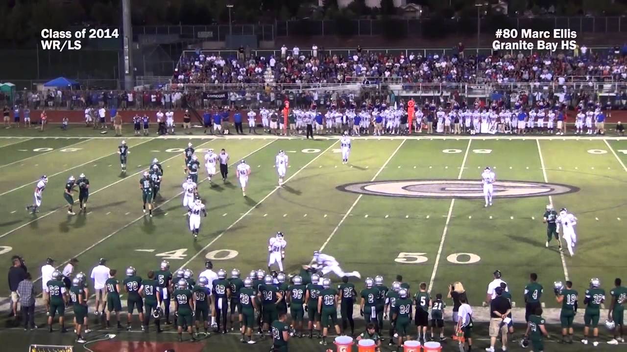 #80 WR Marc Ellis, Granite Bay Grizzlies, Class of 2014