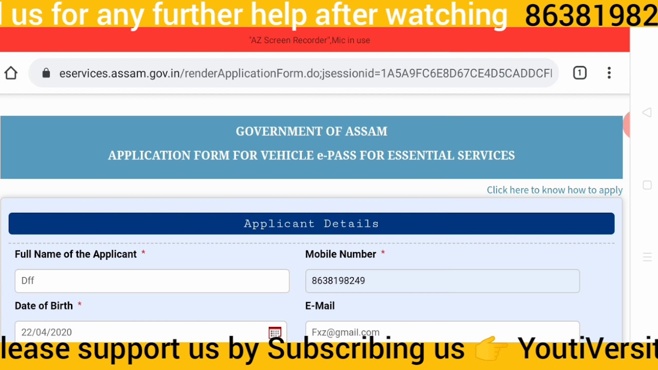 Supporting Documents for E pass , Online E pass for Essential services supporting documents.