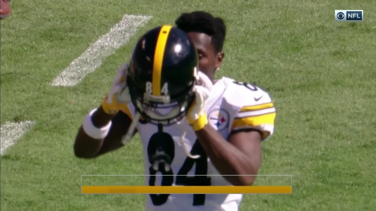 Angry Antonio Brown Tosses Cooler on the Sideline! | Steelers vs. Ravens | NFL Wk 4