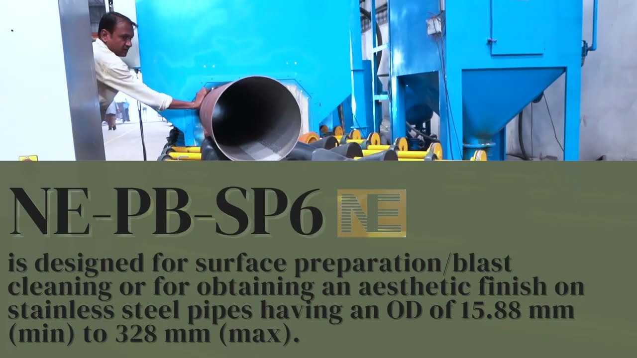 Low Pressure Blaster Type Pipe OD Blast Cleaning Machine NEPBSP6