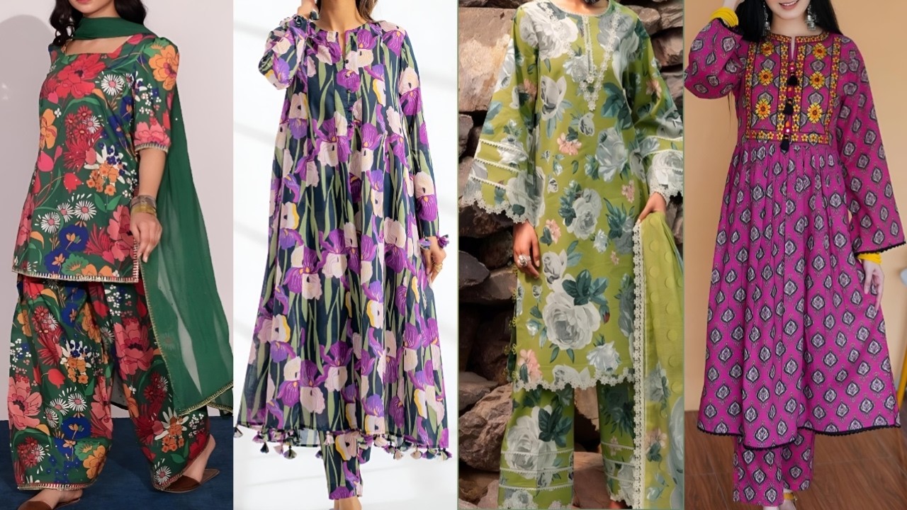 Same Print Dress Design 2025||Printed 2 Piece Suit Ke Design||Eid Dress Designs 2025||