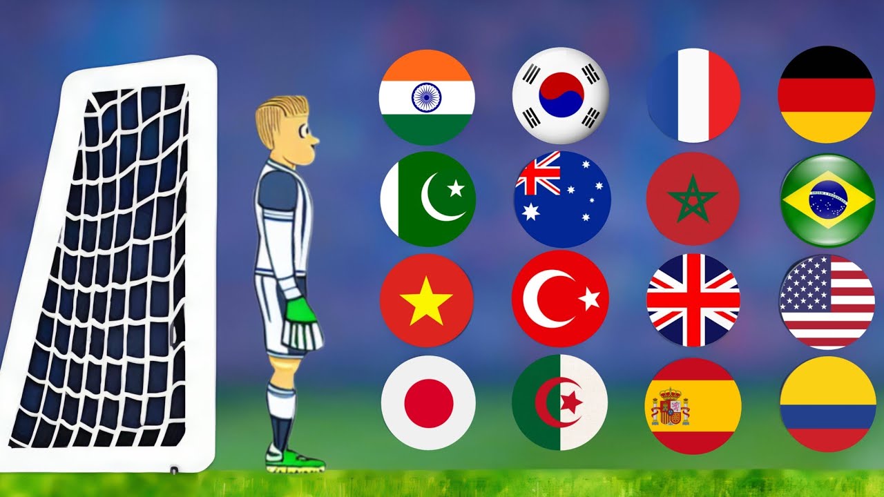 16 COUNTRIES MARBLE RACE | MARBLE SOCCER TOURNAMENT BEAT THE KEEPER