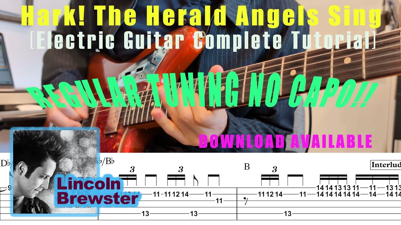 Hark The Herald Angels Sing TAB ⚠️ Regular tuning | Electric guitar solo tutorial | Lincoln Brewster