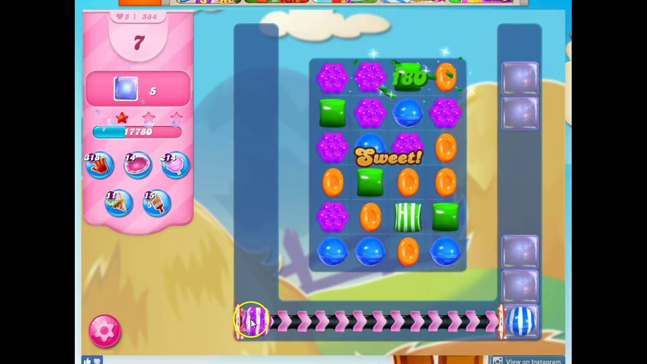 SADDEST GLITCH I'VE EVER HAD... :( Candy Crush Level 584
